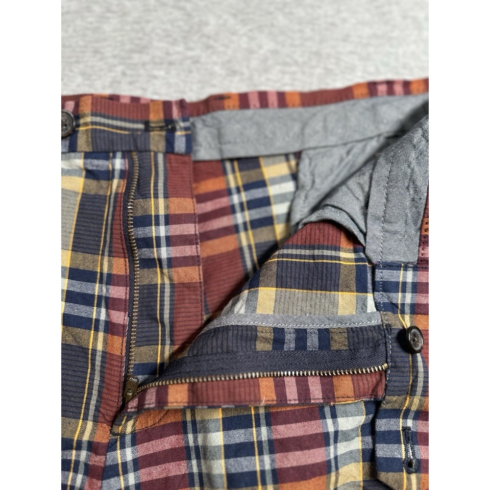 Brooks Brothers‎ Burgundy Plaid Madras Bermuda Shorts 100% Cotton W40 Preppy VTG - Picture 5 of 9